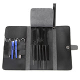 PU Leather Hair Scissor Bag Toolkit Case Pouch Black Hair Styling Tool Champion Scissors - Champion Scissors